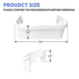 UPGRADED 2 PACK 240351601 Refrigerator Freezer Door Bin Compatible with Frigidaire Kenmore Door Shelf Replace 240351600, 240351607