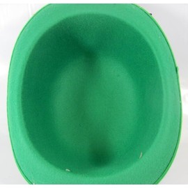 Jesters Party Green Felt Bowler Hat with Satin Ribbon, One Size Fits Most, St. Patrick's Day Costume Accessory