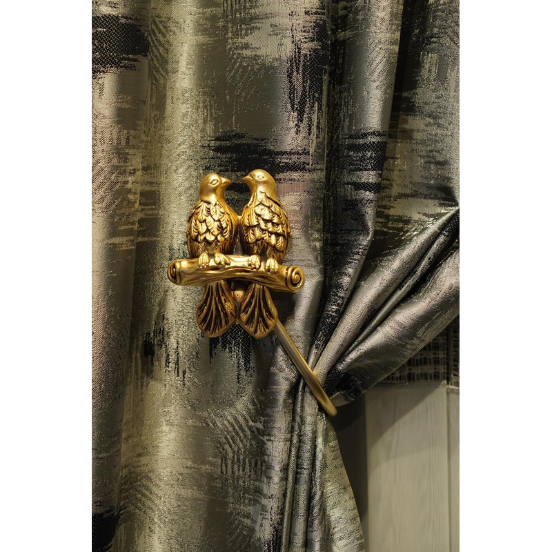 Pack of 2 Wall mounted Curtain holdbacks bird pattern decorative
