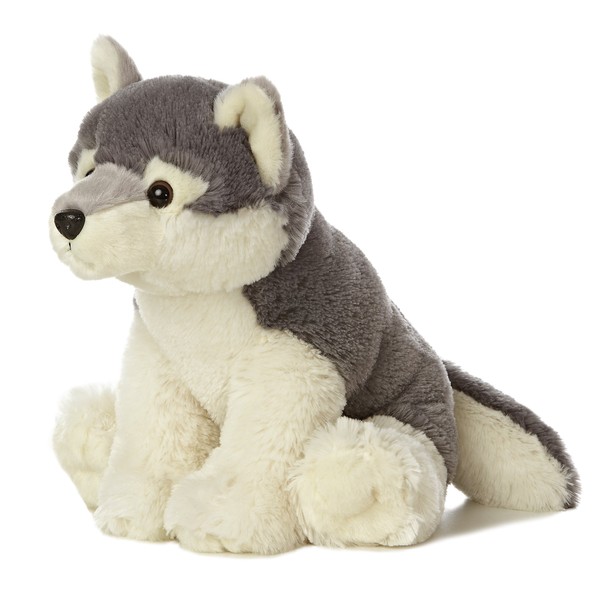 Aurora® Huggable Destination Nation™ Wolf Stuffed Animal - Global Exploration - Learning Fun - Gray 12 Inches
