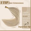 YoungSee 14 Inch Itip Human Hair Extensions Ash Blonde Highlights