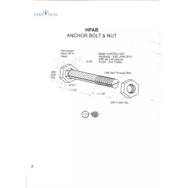 Home Pride Mobile Home Parts Set of 4 Dry Concrete Anchors Tie Down Straps & Bolts