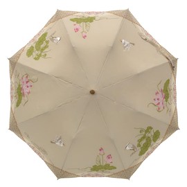 Chinoiserie Modern Parasol, Actress Parasol, Premium Folding Parasol, Short Parasol, Shop Channel, Full Light Blocking, Heat Retention, UV Protection, Cool Umbrella, For Sunny or Rainy Weather,