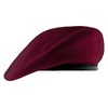 Uniform Accessories Unlimited Inc Maroon Beret with Leather Pre Shaped