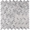 MSI Bergamo Herringbone Polished Marble Tile for Kitchen Backsplash, Wall