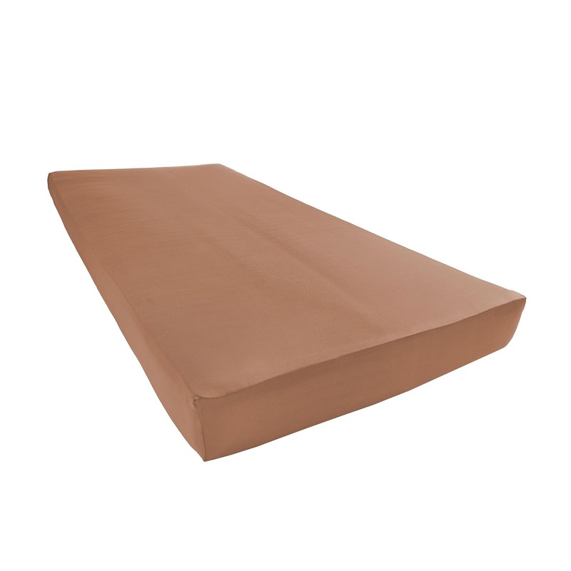 Visaggio Microfibre Fitted Sheet 90-100 x 200 cm Nougat Microfibre