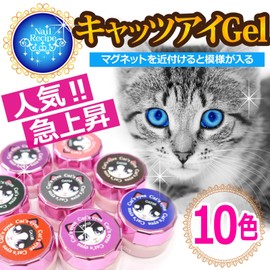 Nail Recipe Color Gel Nail Color Set UV LED Soak Off Self Nail Coloring (Kitten Cat Eye 10 Colors)