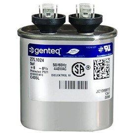 (2) Pack - Genteq 97F5339-5 uf MFD 440 Volt VAC Genteq Replacement Oval Run Capacitors