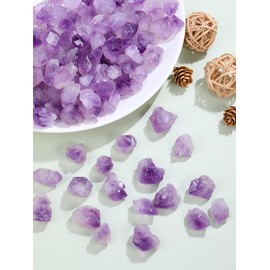 PESOENTH Amethyst Raw Crystals,Purple Amethyst Crystal Chips Rock Crushed Stone,Natural Healing Crystals Gemstones Rocks for Crystal Lovers Crystal Gifts Spiritual Gift,0.6"-1",0.5lb
