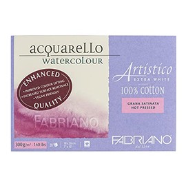Fabriano Artistico Watercolor Block, 7 x 10, Extra White