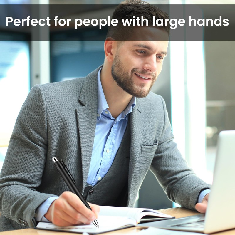 Amabro Extra Large Ballpoint Pens with 3PCS Refills Easy Grip