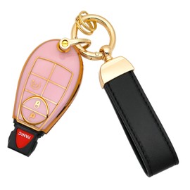 vurbemes TPU Protector Key Fob Cover Case fit for Dodge RAM 1500 2500 3500 Grand Caravan Journey Durango Jeep Grand Cherokee 2010 2011 2012-2017 Chrysler 300c Key Fob