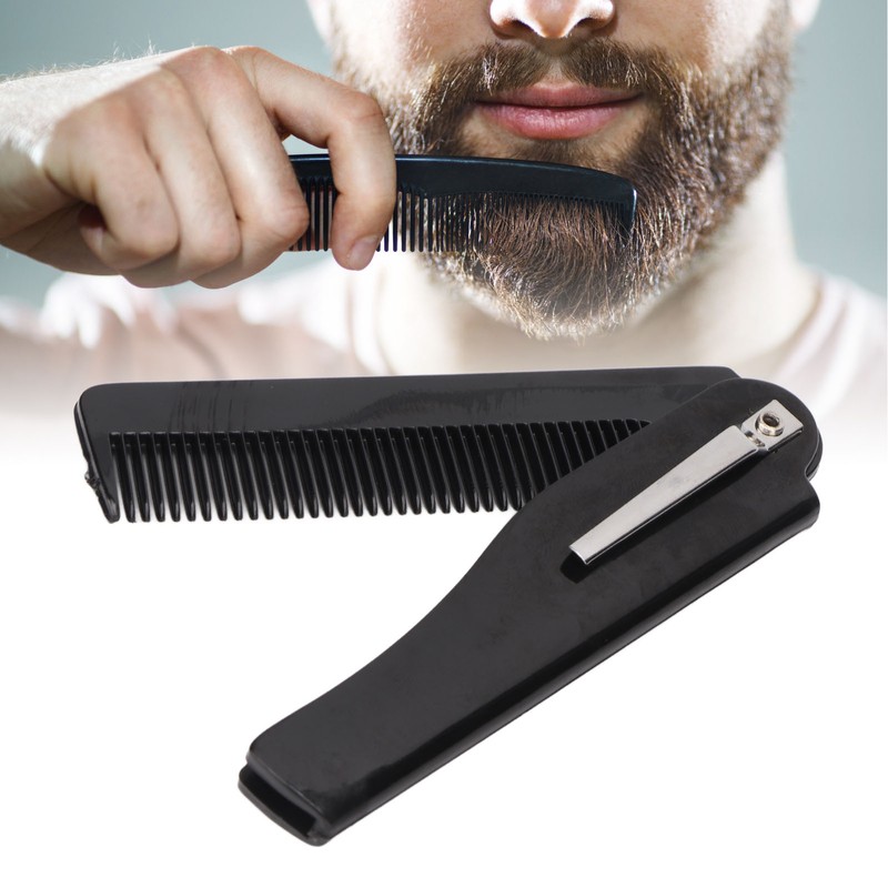 10Pcs Folding Comb Black Fine Teeth Durable Plastic Pocket Size
