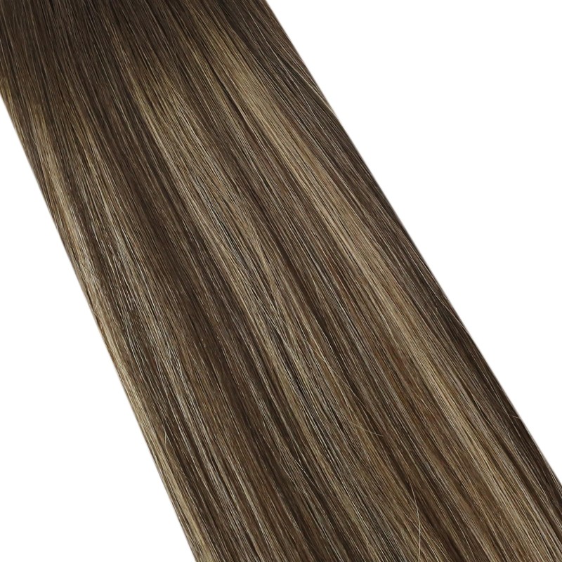 Moresoo Dark Brown to Blonde Tape in Hair Extensions Human