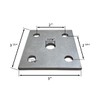 A.A Square U Bolts & Tie Plate Kit for 1-1/2"
