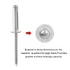 Kyuionty 60 Pcs 3/16" x 7/8" Tri-Fold Exploding Pop Rivets,