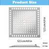 Pack of 2 Square Drain Protectors, Stainless Steel Drain Grid,
