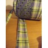 Plaid 10 yards WIRE RIBBON PURPLE & GREEN PLAID Easter