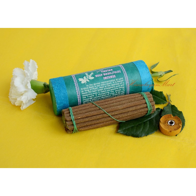 Ancient Tibetan Holy Basil(Tulsi) Incense - Natural Herbal-Handmade from Nepal