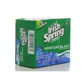 Irish Spring Moisture Blast Deodorant Bar Soap, 3.75 oz bars, 3 ea (Pack of 2)