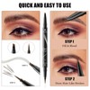 ZWWOGE Eyebrow Pencil, Waterproof, Sweat-Resistant, Eyebrow Pencil, 2-in-1 Dual Professional