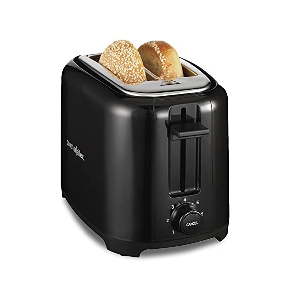 Proctor Silex 22215PS 2-Slice Extra-Wide Slot Toaster with Cool Wall, Shade Selector, Toast Boost, Auto Shut-Off and Cancel Button, Black, Discontinued