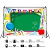 Xiaoterna 7x5ft Back to School Backdrop Watercolor Chalkboard Pen Paper