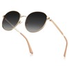 Carfia polarised Ladies Sunglasses, UV400 Retro Round Glasses, for Leisure