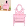1:12 Scale Dollhouse Toilet Table High Simulation Wooden Miniature Dressing