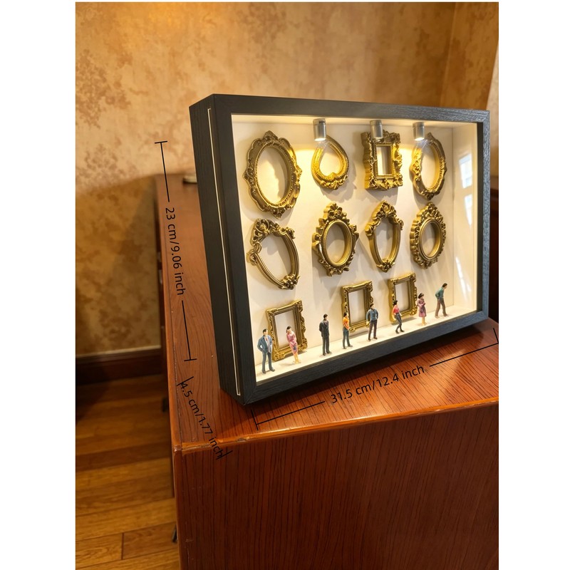 DIY Mini Museum Kit, Lighted Museum of Us Shadow Box