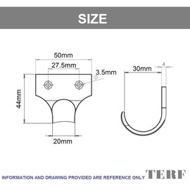 TERF® Traditional Victorian Polished Brass Sash Lift Heavy Duty Sash Window Lift Pull Sliding Handle Including Fixing Screw - Pack of 2