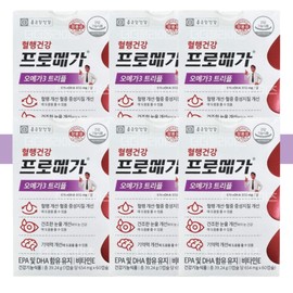 Chong Kun Dang Health Triple Blend Omega 3 Enteric Coated Postnatal Omega 3 60 Capsules, 6 Pieces / 종근당건강 3중배합오메가3 장용성 알작은 출산후 오메가3 60캡슐, 6개