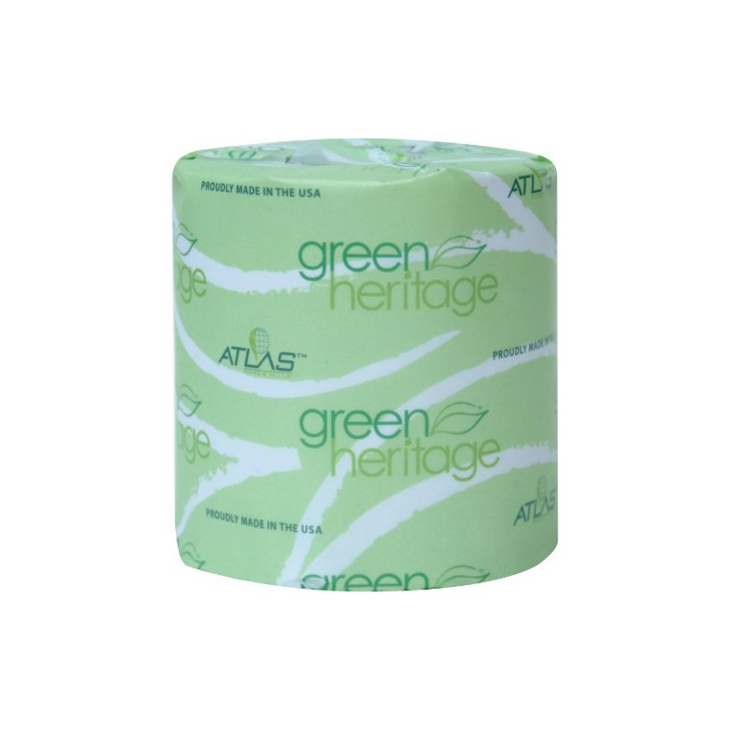 Green Heritage Toilet Paper, 4 x 3 Sheets, 2Ply, 400