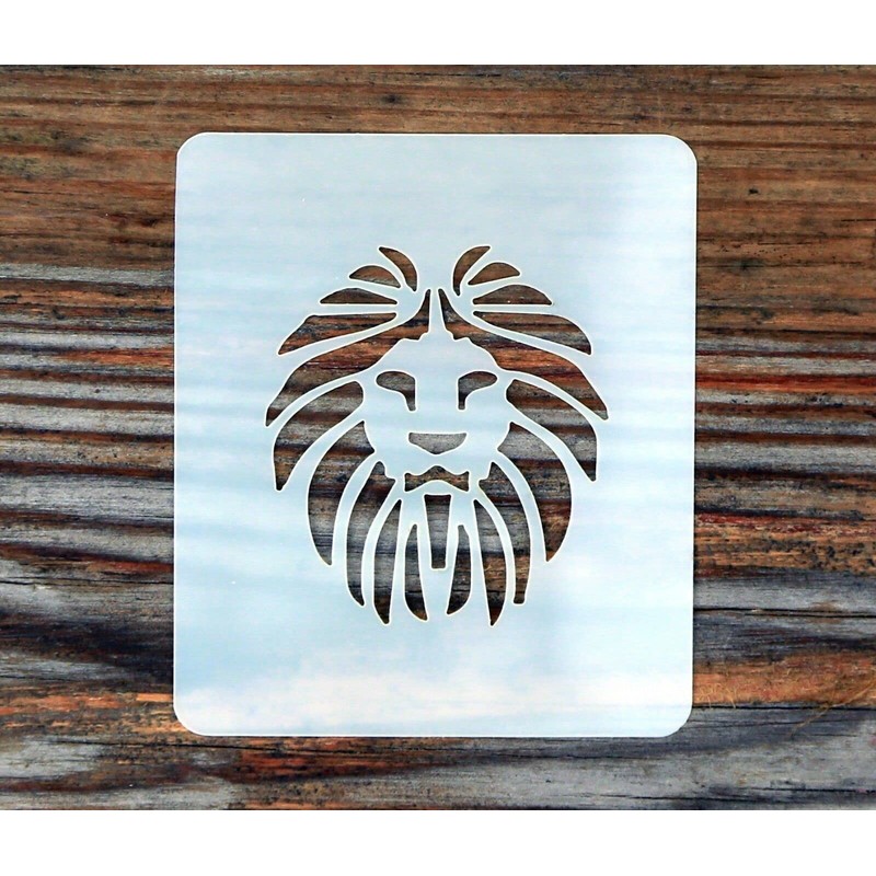 Lion Design Stencil Crafting, Card Making, Face Painting 7cm x