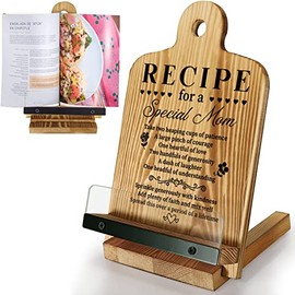 Mom Gifts, Mom Gifts from Daughter, Birthday Mother's Day Gift, Recipe Book Holder Gift, Cookbook Stand for Kitchen Counter Gift for Mom