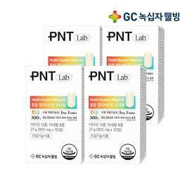 Green Cross Wellbeing GC PNT Comprehensive Multivitamin & Mineral 30 Tablets 1-Month Supply x 4 / 녹십자웰빙 GC PNT 종합 멀티비타민 미네랄 30정 1개월분 X 4