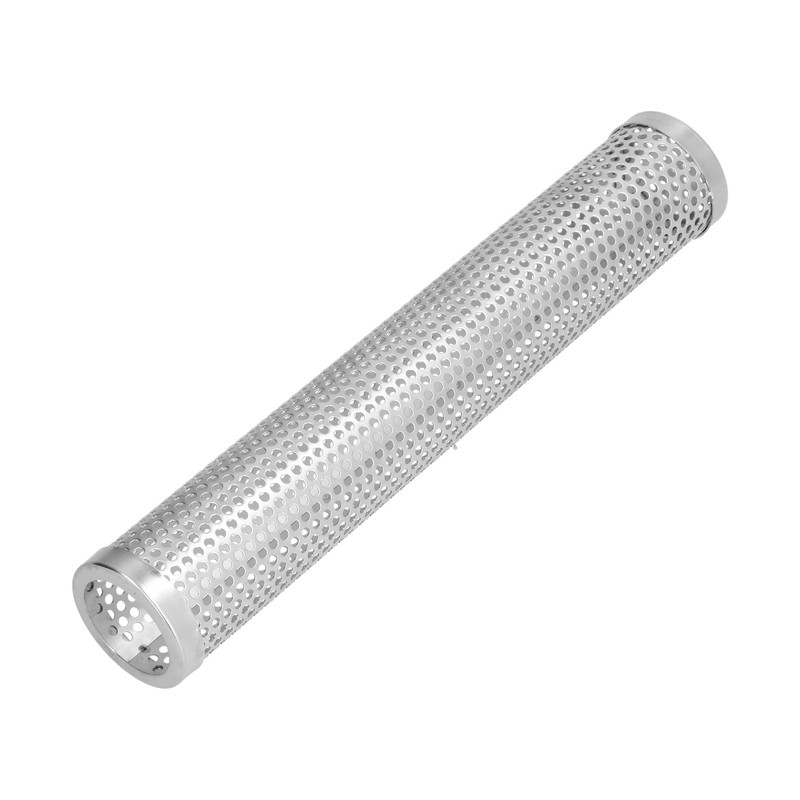 Smoker Box Cylindrical Detachable Large Capacity Fruit Wood BBQ Pellet