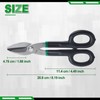 INJOYTEC 8 Inch Tin Snips Metal Cutters Straight Pattern Tinners