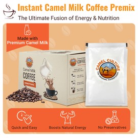 Camel Milk Coffee Instant Premix Sachets - Nutrient Rich - Instant Coffee - 15G x 12 Sachets – Nutrient-Rich Blend & Immune-Boosting Instant Coffee Powder – On-the-Go Convenience & Premium Healthy Beverage