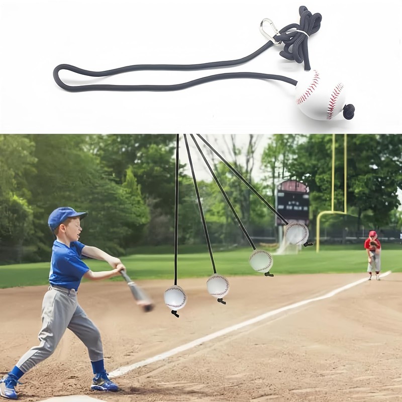 Baseball Batting Trainer, Elastic Rope Batting Training Equipment, Adjustable Practice