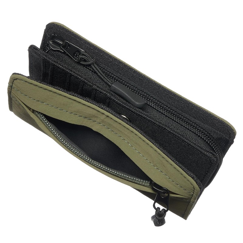 Umbro Men's and Women's Bi-Fold Wallet with Round Zipper, Nylon,