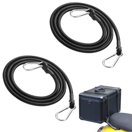 nalaina Cargo Elastic Band with Hooks, Set of 2, Fixed Cords, Round Elastic Cord, 6.6 ft (2 m), Extra Long, 0.4 inches (9 mm) Diameter, Elastic Rope, Secure Belt, Prevents Loads from Collapsing, Cargo Fastener, Bicycle, Motorcycle, Scooter, Carry Cart