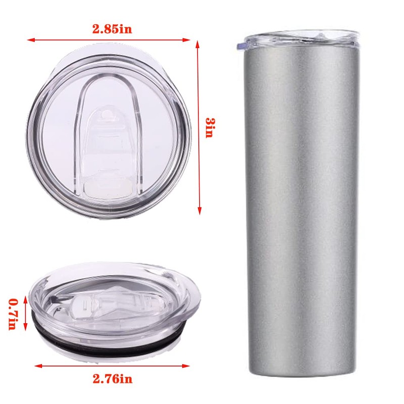 20oz Skinny Tumbler Replacement Lids 3 Pack,2.75in Cup Mouth Compatible