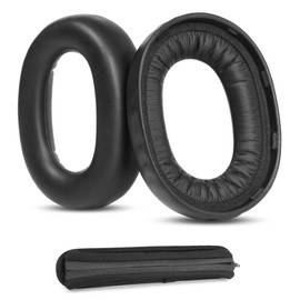 ACCOUTA Earpads+Headband Compatible with Jabra Elite 85H Wireless Headsets Ear Pads Replacement with Softer Protein Leather and Memory Foam