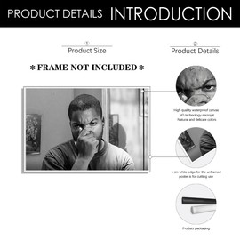 Friday Movie Posters Black White Funny Wall for Bathroom Toilet Poster Poster And Prints Canvas Wall Pictures For Living Room Home Decor 12x16in Unframed