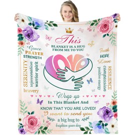 Zlomjro Zlomjro Get Well Gifts for Women, Inspirational Gifts Blanket, Hug/Healing Blanket for Women, Thinking of You/Sympathy/After Surgery Gifts for Friend Sister, Soft Comfort Throw Blanket 50' X 60'