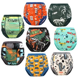 FLYISH DIRECT Cotton Potty Training Pants for Boys Potty Trainer Pants Potty Training Pants Toddler Reusable Training Pants, 8 packs, 5 years