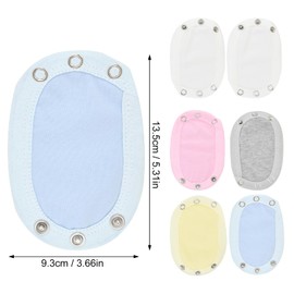 Wisebom Pack of 6 Body Extensions for Baby Bodysuits Baby Bodysuit Extension Baby Bodysuit Extension Body Extension Push Button Baby Double Layer Cotton Fabric Universal Extensions for Baby Bodysuits,