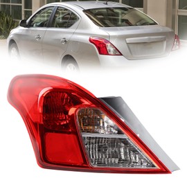 USA Type Tail Light W/Side Light Assembly Compatible With 2012-2019 Nissan Versa Sedan Tail Lamp With Bulb Harness Outer Rear Light Left Driver Side Replacement NI2800194 265553AN0A