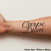 'Carpe Diem' Temporary Tattoo - Water Resistant, Skin-Safe, Non-Toxic Transfer